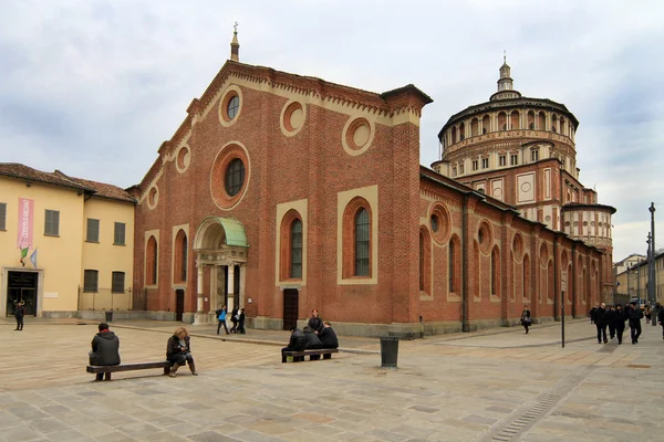 Санта-Мария делле Грацие церковь в Милане Лицензионные Стоковые Изображения