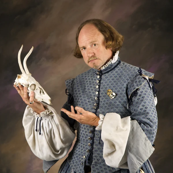 Шекспир с черепом оленей Лицензионные Стоковые Фото