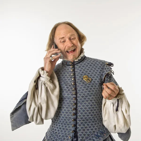 Шекспир, разговаривает по телефону Стоковое Изображение