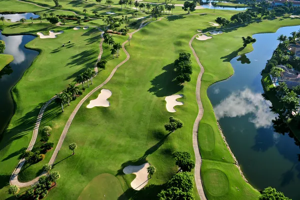 Аэрофотоснимок Ницца Флорида Муниципальный гольф — стоковое фото