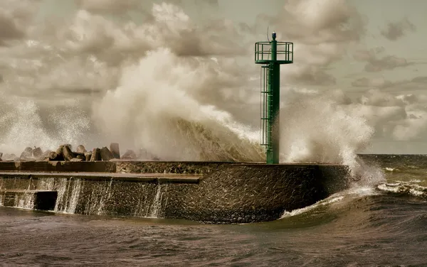 Огромный шторм волна Стоковое Фото