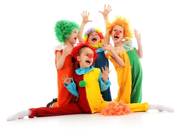 Веселые клоуны — стоковое фото