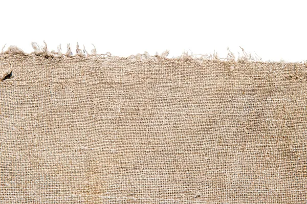 Старый холст края ткани текстуры — стоковое фото
