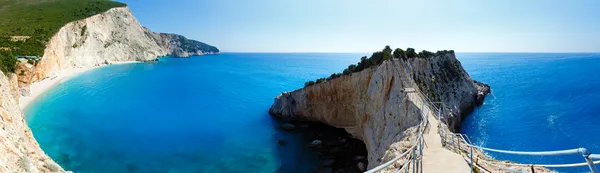 Porto Katsiki beach summer panorama (Lefkada, Greece) Лицензионные Стоковые Фото
