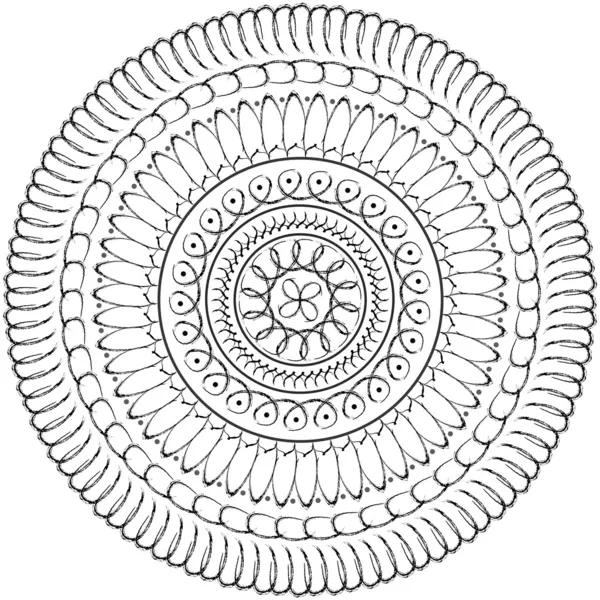 Рисование геометрической мандалы - священный круг Стоковое Фото