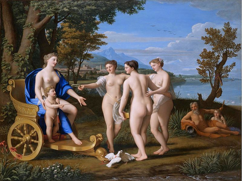 Nicolas Colombel - A Classical Landscape with Venus and Cupid Accompagnied by the Three Graces, 1697.jpg
