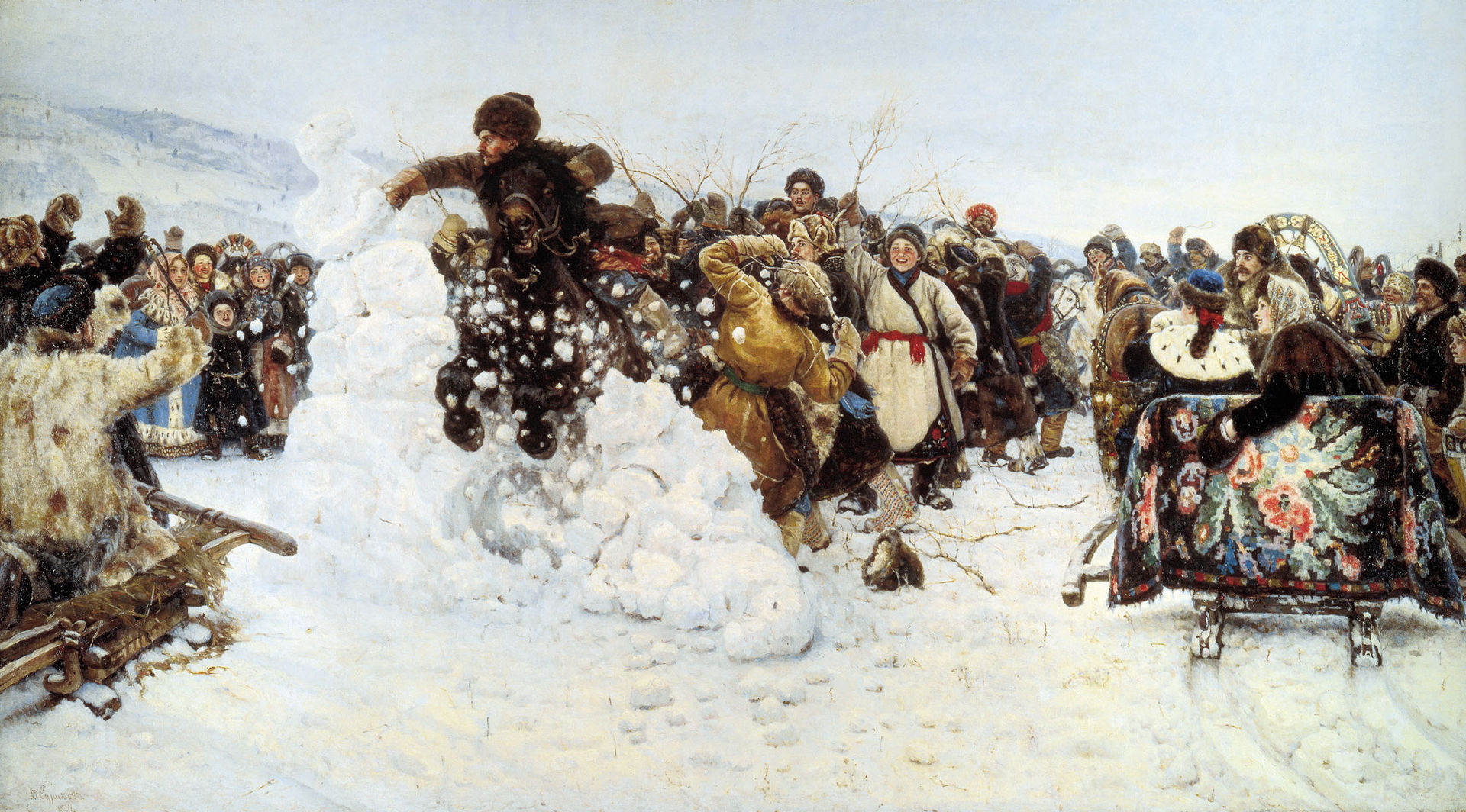 В. И. Суриков Взятие снежного городка, 1891