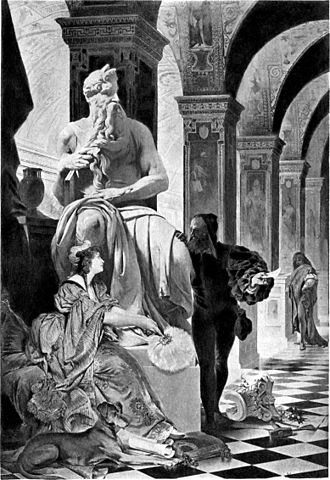 Виттория и Микеланджело у «Моисея», картина XIX века