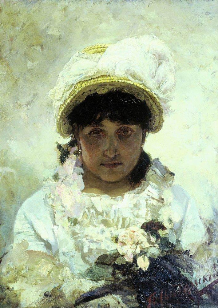 Девушка в соломенной шляпе — Сведомский Павел Александрович 