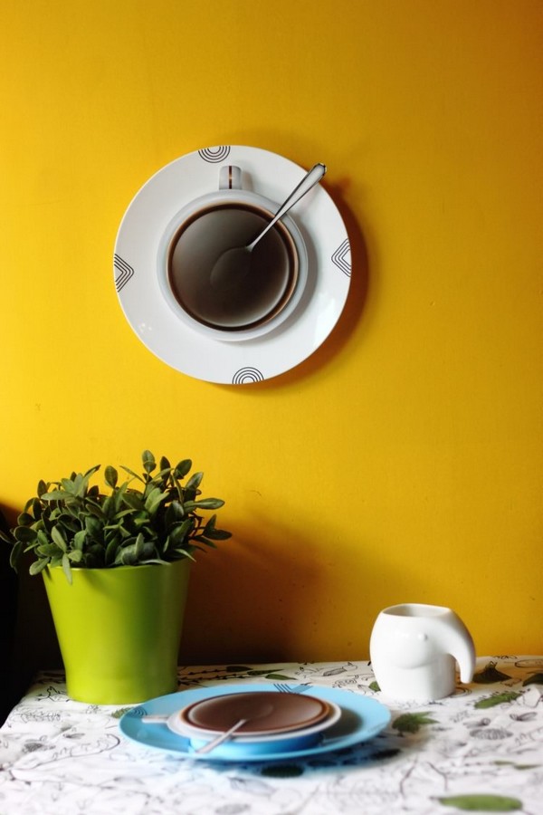 Часы на стену чашка кофе