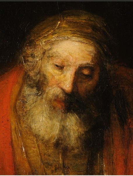 Возвращение блудного сына. Рембрандт. Фрагмент. 1666/1669