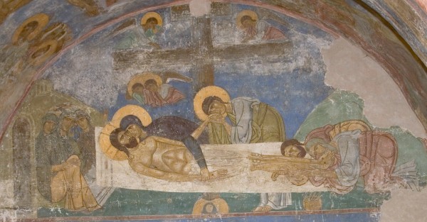 Фреска Спасо-Преображенского собора Мирожского монастыря. Около 1156 г. Псков
