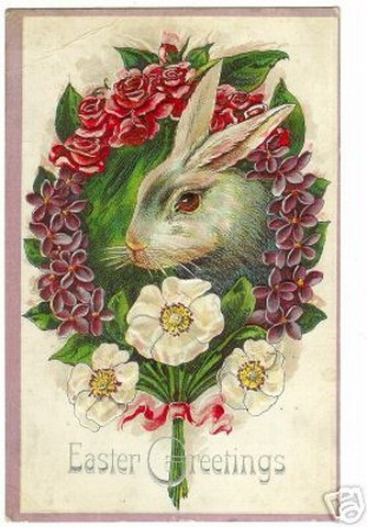Картинка на Пасху с кроликом