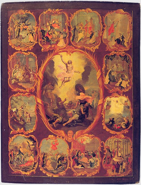 Воскресение Христово с праздниками Михаил Фунтусов. 1761 г.