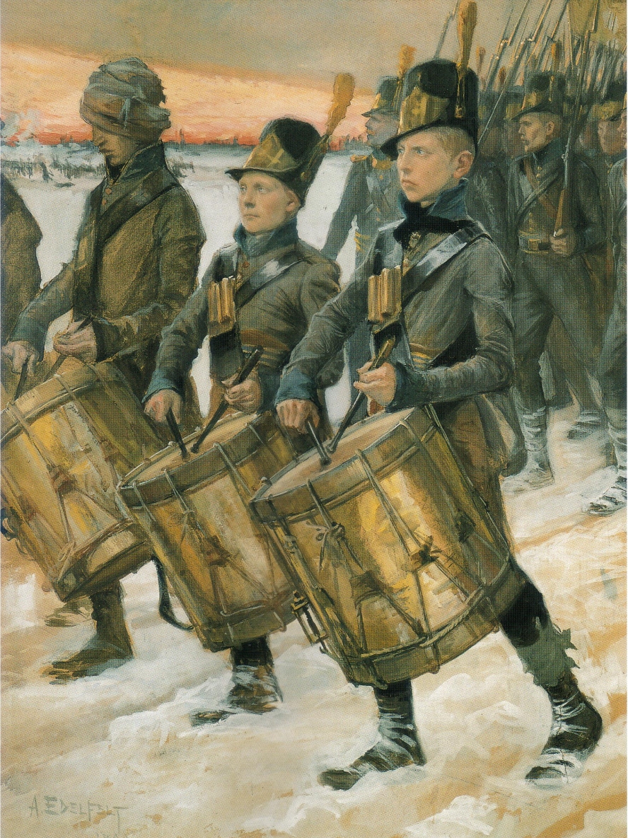 Björneborgarnas_marsch,_akvarell_av_Albert_Edelfelt_från_1900